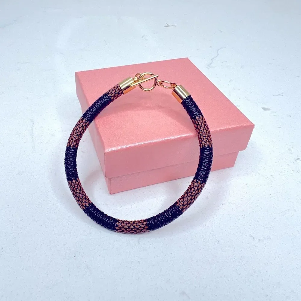 Trendy Damier checkers pattern bracelet